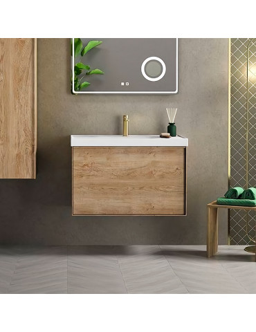 Pack mueble de baño Berlín 60 suspendido Roble Natural