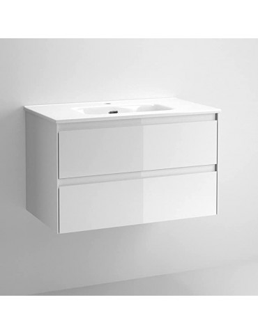 Mueble Praga susp.80. Color Blanco Brillo