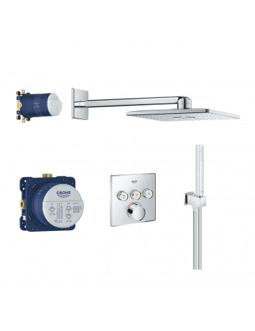 Conj. duch. empotrable 3 vías Grohe Smartcontrol Perfect Cuadrado