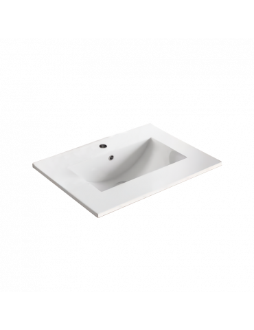 Integral ceramic washbasin 61cm White