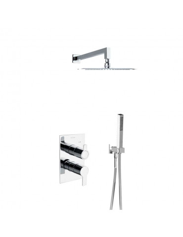 Square recessed thermostatic assembly