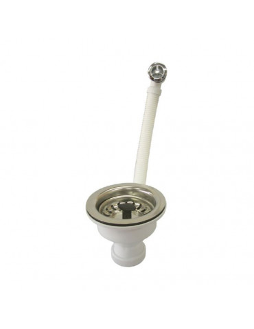 Geberit Accesorios - Sifón de fregadero, con conexión de rosca, entrada vertical/salida horizontal, d 50 mm, d1 50 mm 152.039.16.1