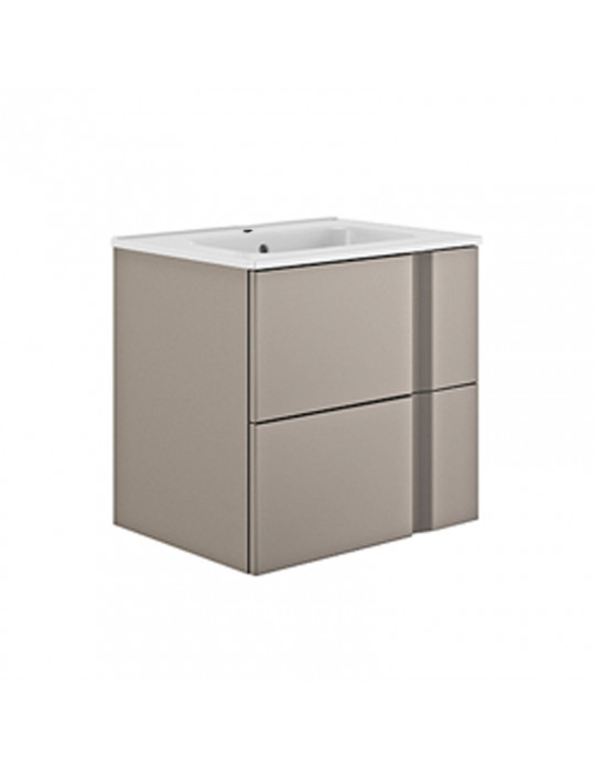 Mueble Fessura 60 + lavabo. Color arena